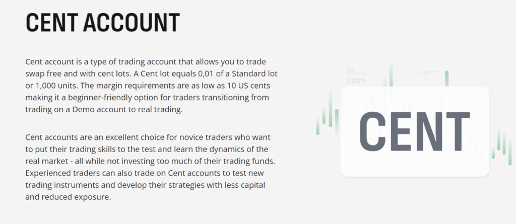Live Trading Accounts CENT Account