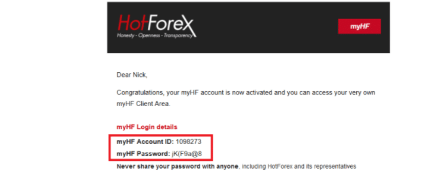 HotForex Step-by-step guide to depositing the minimum amount step 2