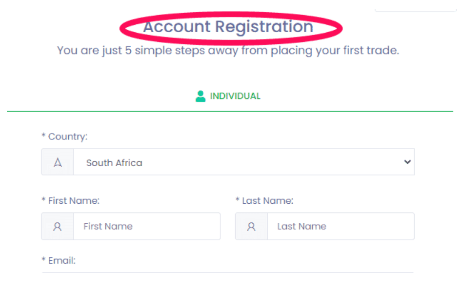 How to open an account with GO Markets step 3