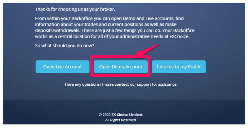 How to open an Account step 6